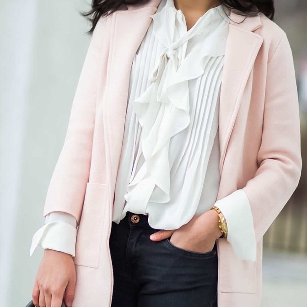 J.Crew Sweater Blazer Pale Pink